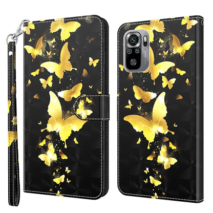 3D Painting Pattern TPU + PU Phone Case, For Xiaomi Poco F4 GT, For Xiaomi Poco M5, For Xiaomi Poco M5S/Redmi Note 10/Note 10S