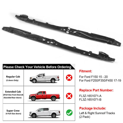 For Ford F-150 2015-2020 / F-250 2017-2019 Car Sunroof Track Assembly Repair Kit, Sunroof Track Assembly