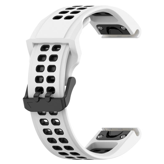 26mm Reverse Buckle Two-color Silicone Watch Band, For Garmin Enduro2 / Tactix7