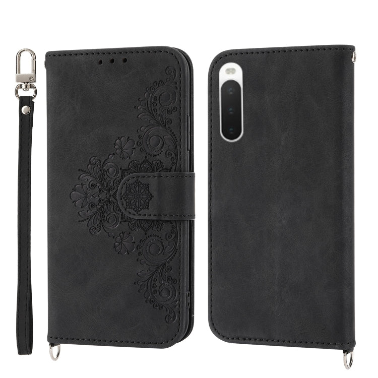 Skin-feel Flowers Embossed Wallet Leather Phone Case, For Sony Xperia 10 IV, For Sony Xperia 1 IV, For Google Pixel 6, For Google Pixel 6 Pro, For Google Pixel 6a, For Google Pixel 7 5G, For Google Pixel 7 Pro 5G