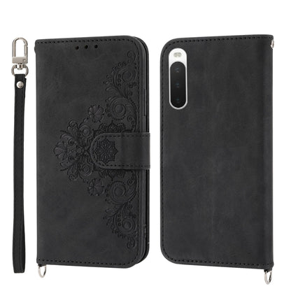 Skin-feel Flowers Embossed Wallet Leather Phone Case, For Sony Xperia 10 IV, For Sony Xperia 1 IV, For Google Pixel 6, For Google Pixel 6 Pro, For Google Pixel 6a, For Google Pixel 7 5G, For Google Pixel 7 Pro 5G