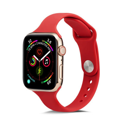 Thin Silicone Replacement Wrist Strap Watchband, For Apple Watch 5/4 44mm & 3/2/1 42mm, For Apple Watch 5/4 40mm & 3/2/1 38mm