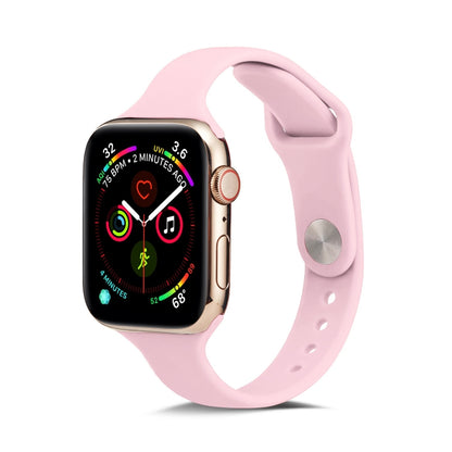 Thin Silicone Replacement Wrist Strap Watchband, For Apple Watch 5/4 44mm & 3/2/1 42mm, For Apple Watch 5/4 40mm & 3/2/1 38mm
