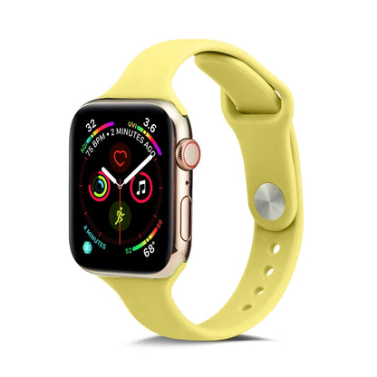 Thin Silicone Replacement Wrist Strap Watchband, For Apple Watch 5/4 40mm & 3/2/1 38mm, For Apple Watch 5/4 44mm & 3/2/1 42mm