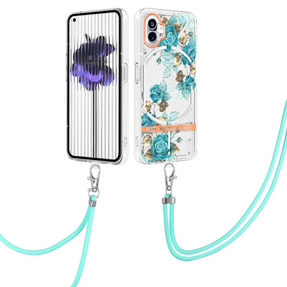 Flowers Series TPU Phone Case with Lanyard, For Nothing Phone 1