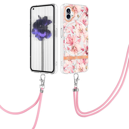 Flowers Series TPU Phone Case with Lanyard, For Nothing Phone 1