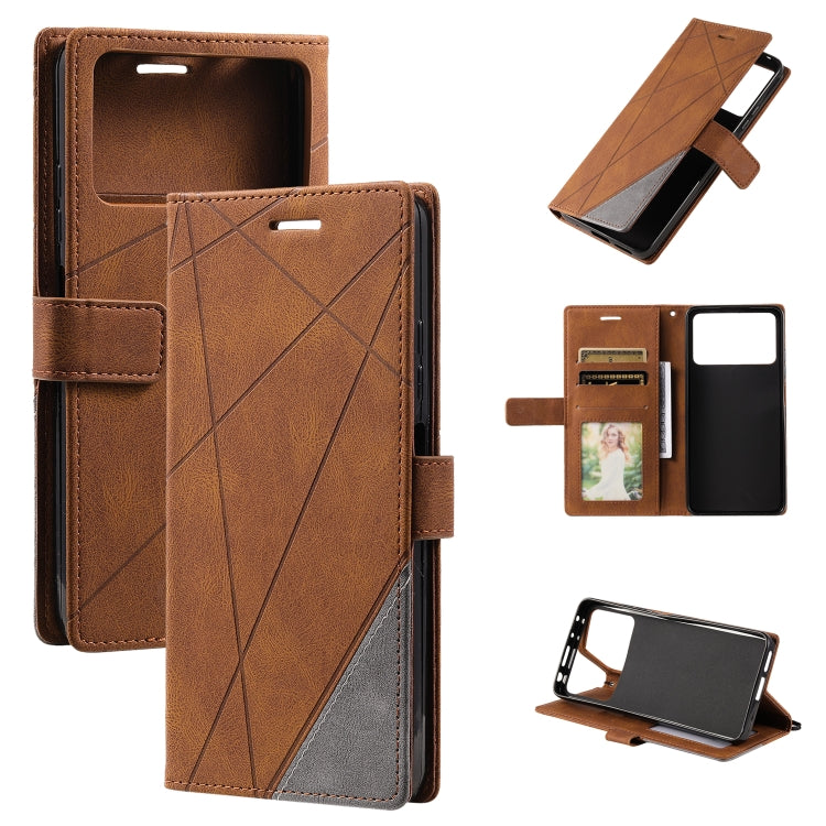 Skin Feel Splicing Leather Phone Case, For Sony Xperia 1 IV, For Sony Xperia 10 IV, For Xiaomi Redmi Note 11T Pro 5G, For Xiaomi Poco M4 5G, For OPPO Find X5 Pro