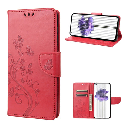 Butterfly Flower Pattern Flip Leather Phone Case, For Samsung Galaxy A23e / A23s, For Motorola Moto E22 / E22i, For Nothing Phone 1