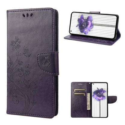 Butterfly Flower Pattern Flip Leather Phone Case, For Samsung Galaxy A23e / A23s, For Motorola Moto E22 / E22i, For Nothing Phone 1