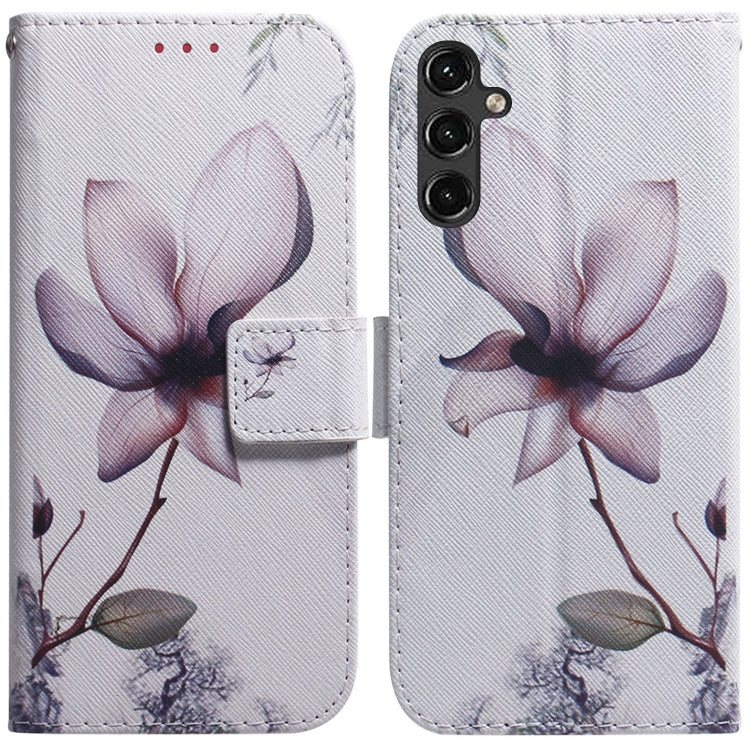 Coloured Drawing Horizontal Flip Leather Phone Case, For Samsung Galaxy A14 5G