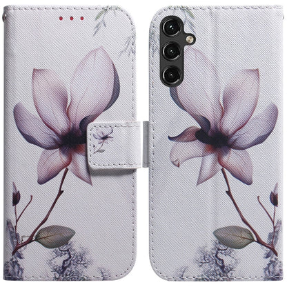 Coloured Drawing Horizontal Flip Leather Phone Case, For Samsung Galaxy A14 5G