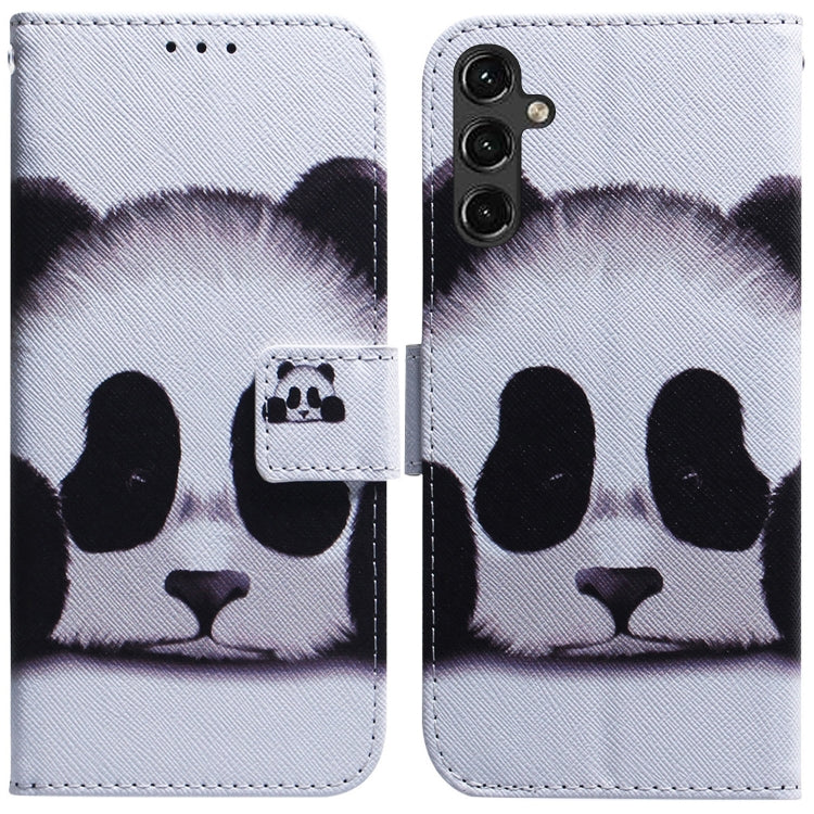 Coloured Drawing Horizontal Flip Leather Phone Case, For Samsung Galaxy A14 5G