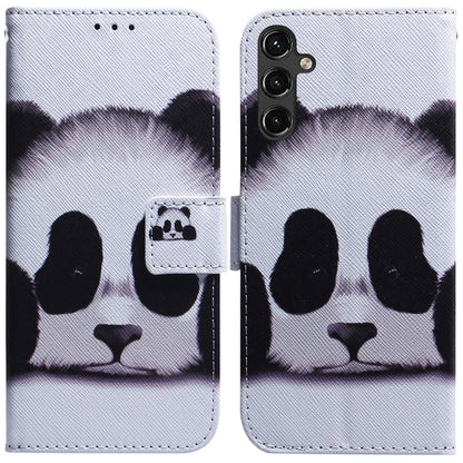 Coloured Drawing Horizontal Flip Leather Phone Case, For Samsung Galaxy A14 5G