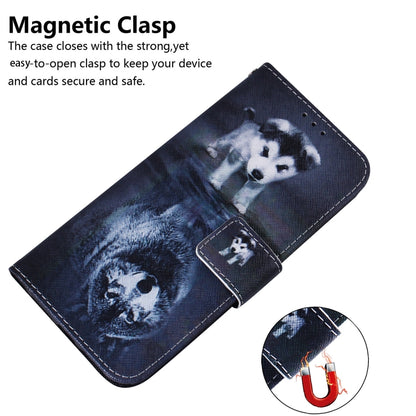 Coloured Drawing Horizontal Flip Leather Phone Case, For Samsung Galaxy A14 5G