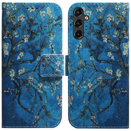 Coloured Drawing Horizontal Flip Leather Phone Case, For Samsung Galaxy A14 5G