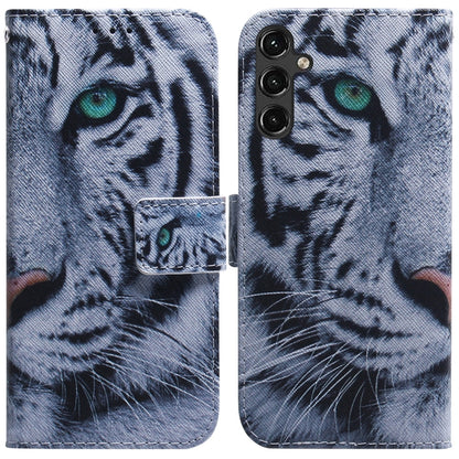 Coloured Drawing Horizontal Flip Leather Phone Case, For Samsung Galaxy A14 5G
