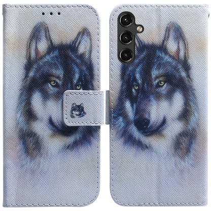 Coloured Drawing Horizontal Flip Leather Phone Case, For Samsung Galaxy A14 5G