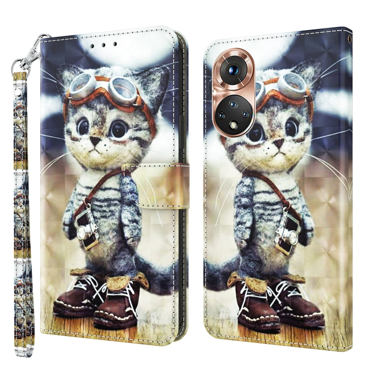 3D Painted Leather Phone Case, For Realme GT2 Pro, For Sony Xperia 5 IV, For Motorola Moto E22, For Honor X8 4G, For Honor 50