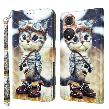 3D Painted Leather Phone Case, For Realme GT2 Pro, For Sony Xperia 5 IV, For Motorola Moto E22, For Honor X8 4G, For Honor 50