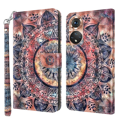 3D Painted Leather Phone Case, For Realme GT2 Pro, For Sony Xperia 5 IV, For Motorola Moto E22, For Honor X8 4G, For Honor 50