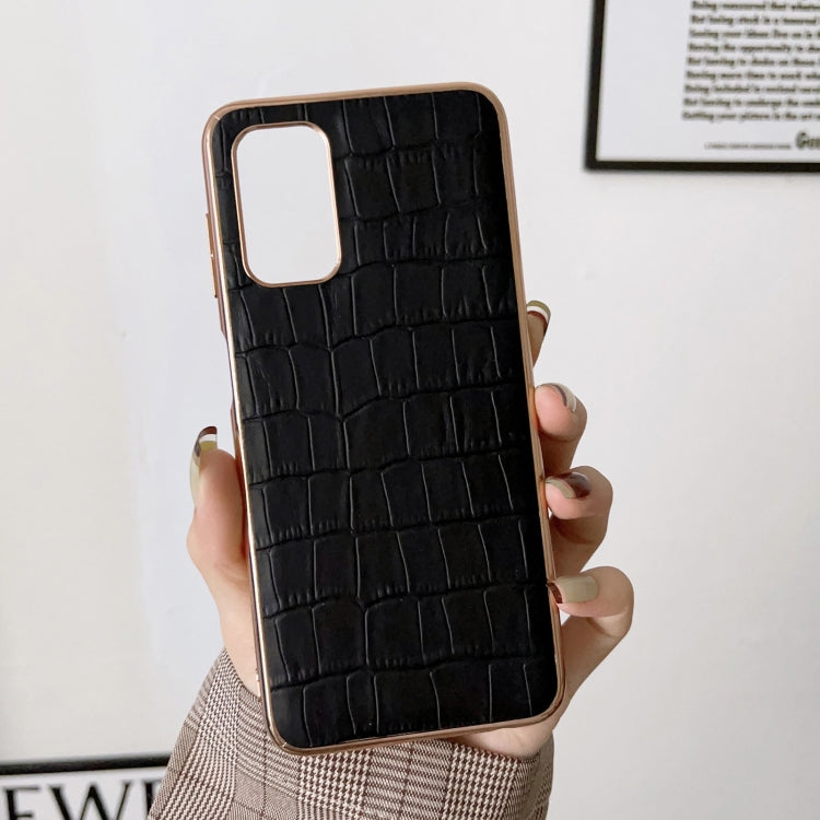Crocodile Texture Genuine Leather Electroplating Phone Case, For Samsung Galaxy A13 4G, For Samsung Galaxy A23 4G/5G, For Samsung Galaxy A33 5G, For Samsung Galaxy A53 5G, For Samsung Galaxy A73 5G, For Samsung Galaxy Z Flip3 5G                        ...