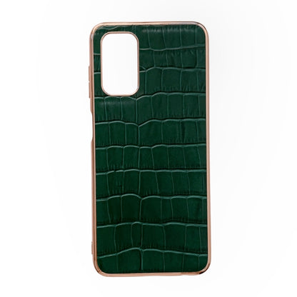 Crocodile Texture Genuine Leather Electroplating Phone Case, For Samsung Galaxy A13 4G, For Samsung Galaxy A23 4G/5G, For Samsung Galaxy A33 5G, For Samsung Galaxy A53 5G, For Samsung Galaxy A73 5G, For Samsung Galaxy Z Flip3 5G                        ...