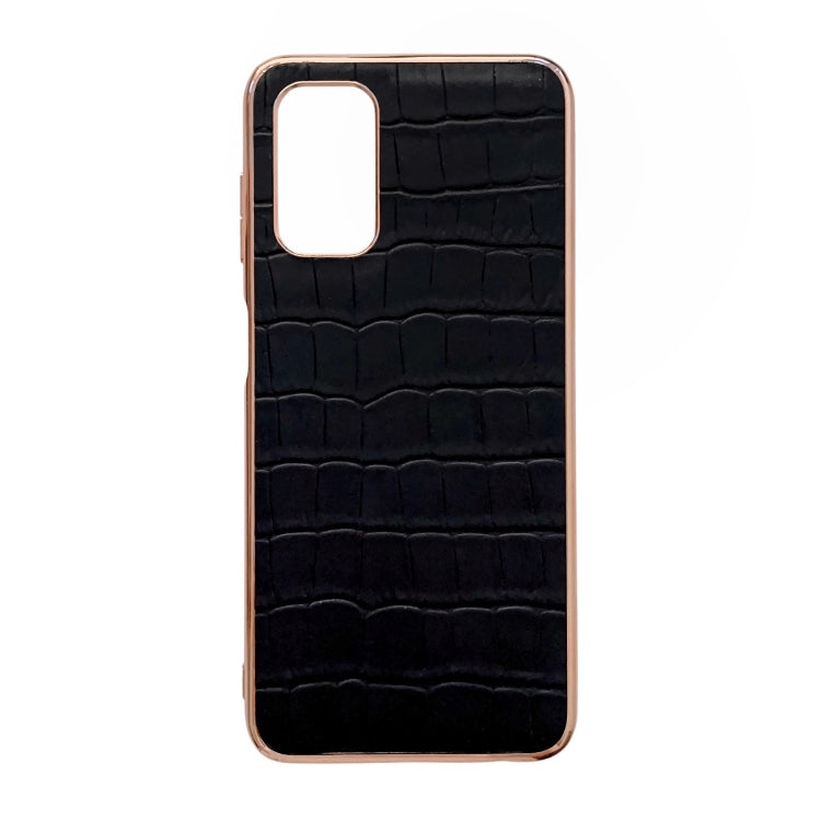 Crocodile Texture Genuine Leather Electroplating Phone Case, For Samsung Galaxy A13 4G, For Samsung Galaxy A23 4G/5G, For Samsung Galaxy A33 5G, For Samsung Galaxy A53 5G, For Samsung Galaxy A73 5G, For Samsung Galaxy Z Flip3 5G                        ...