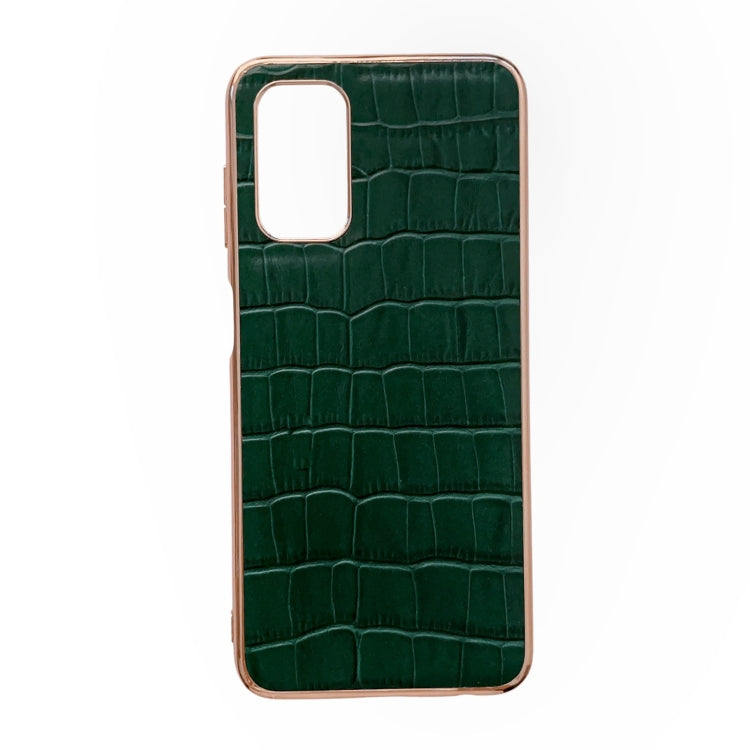 Crocodile Texture Genuine Leather Electroplating Phone Case, For Samsung Galaxy A13 4G, For Samsung Galaxy A23 4G/5G, For Samsung Galaxy A33 5G, For Samsung Galaxy A53 5G, For Samsung Galaxy A73 5G, For Samsung Galaxy Z Flip3 5G                        ...