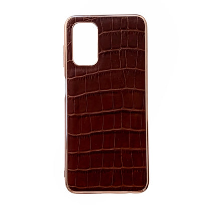 Crocodile Texture Genuine Leather Electroplating Phone Case, For Samsung Galaxy A13 4G, For Samsung Galaxy A23 4G/5G, For Samsung Galaxy A33 5G, For Samsung Galaxy A53 5G, For Samsung Galaxy A73 5G, For Samsung Galaxy Z Flip3 5G                        ...