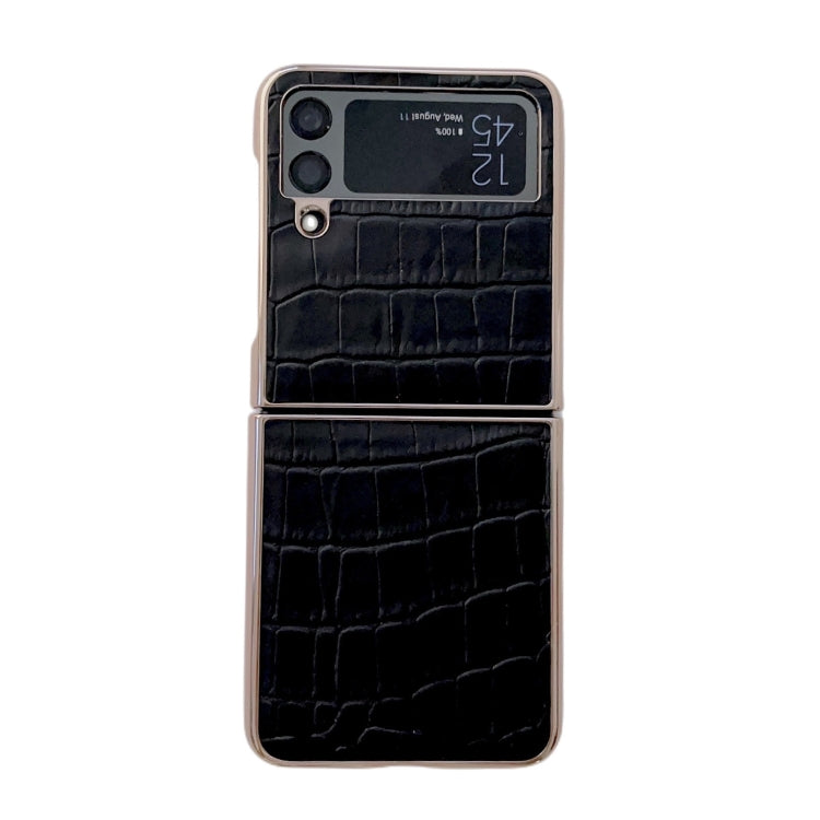 Crocodile Texture Genuine Leather Electroplating Phone Case, For Samsung Galaxy A13 4G, For Samsung Galaxy A23 4G/5G, For Samsung Galaxy A33 5G, For Samsung Galaxy A53 5G, For Samsung Galaxy A73 5G, For Samsung Galaxy Z Flip3 5G                        ...