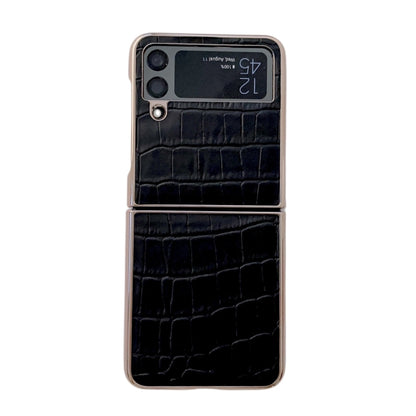 Crocodile Texture Genuine Leather Electroplating Phone Case, For Samsung Galaxy A13 4G, For Samsung Galaxy A23 4G/5G, For Samsung Galaxy A33 5G, For Samsung Galaxy A53 5G, For Samsung Galaxy A73 5G, For Samsung Galaxy Z Flip3 5G                        ...