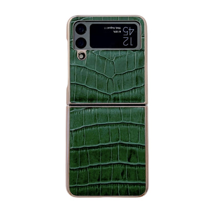 Crocodile Texture Genuine Leather Electroplating Phone Case, For Samsung Galaxy A13 4G, For Samsung Galaxy A23 4G/5G, For Samsung Galaxy A33 5G, For Samsung Galaxy A53 5G, For Samsung Galaxy A73 5G, For Samsung Galaxy Z Flip3 5G                        ...