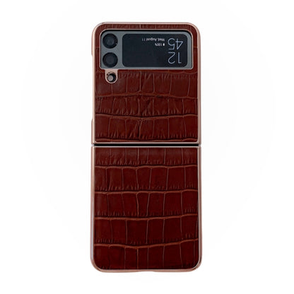 Crocodile Texture Genuine Leather Electroplating Phone Case, For Samsung Galaxy A13 4G, For Samsung Galaxy A23 4G/5G, For Samsung Galaxy A33 5G, For Samsung Galaxy A53 5G, For Samsung Galaxy A73 5G, For Samsung Galaxy Z Flip3 5G                        ...