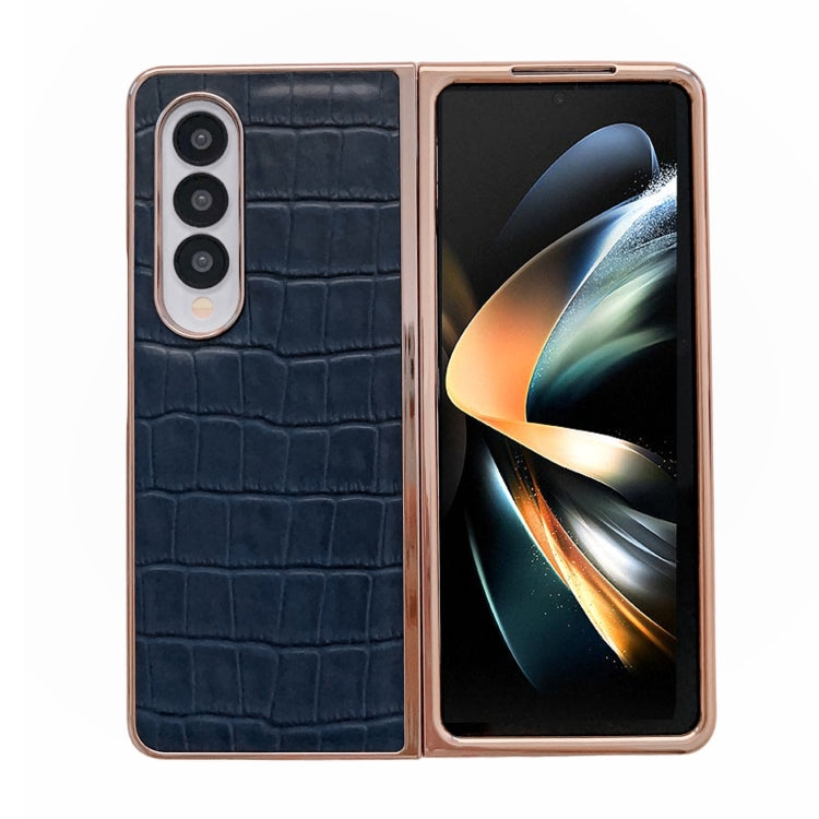 Crocodile Texture Genuine Leather Electroplating Phone Case, For Samsung Galaxy A13 4G, For Samsung Galaxy A23 4G/5G, For Samsung Galaxy A33 5G, For Samsung Galaxy A53 5G, For Samsung Galaxy A73 5G, For Samsung Galaxy Z Flip3 5G                        ...