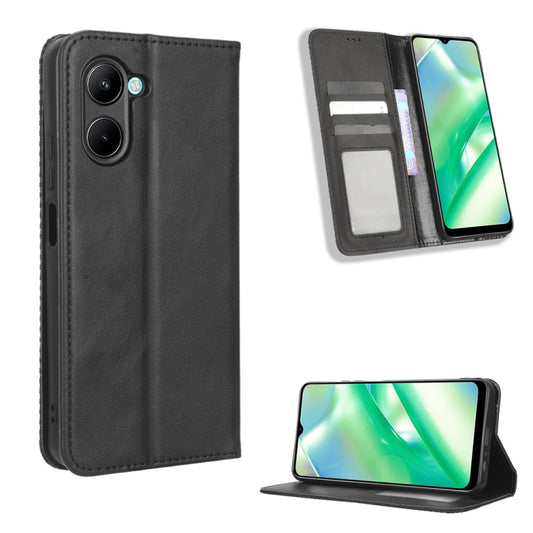 Magnetic Buckle Retro Texture Leather Phone Case, For Realme C33 4G, For T-Mobile Revvl 6 5G, For T-Mobile REVVL 6 Pro 5G, For vivo V25 5G / X80 Lite, For vivo V25 Pro / S15 Pro, For vivo Y35 4G / Y22s 4G / Y22 4G 2022, For Wiko Power U20 / U10