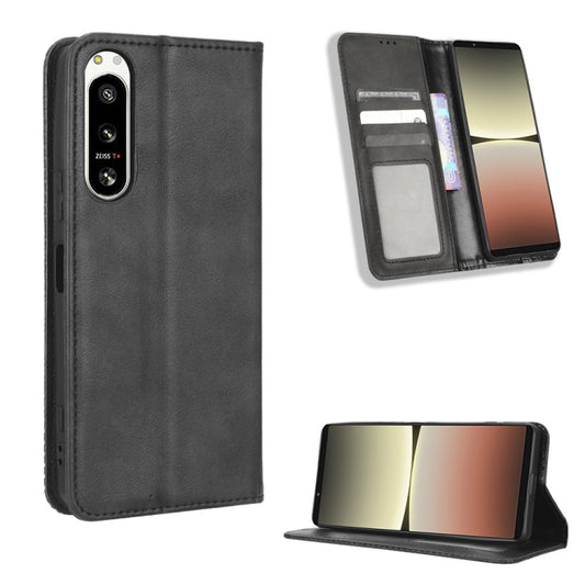 Magnetic Buckle Retro Texture Leather Phone Case, For Sony Xperia 5 IV, For Sharp Aquos Sense7 Plus, For iPhone 14 Plus, For Sharp Aquos Sense7, For Xiaomi 12T / Redmi K50 Ultra, For iPhone 14 Pro Max, For iPhone 14 Pro, For Xiaomi Poco C40            ...