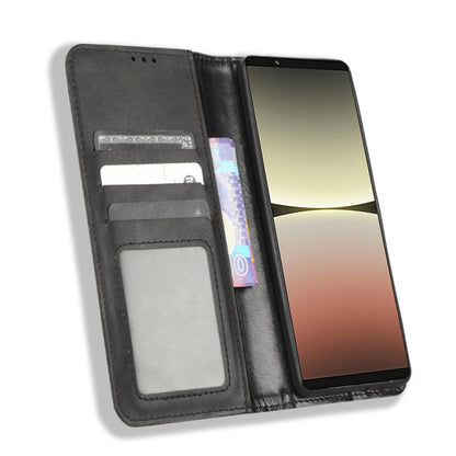 Magnetic Buckle Retro Texture Leather Phone Case, For Sony Xperia 5 IV, For Sharp Aquos Sense7 Plus, For iPhone 14 Plus, For Sharp Aquos Sense7, For Xiaomi 12T / Redmi K50 Ultra, For iPhone 14 Pro Max, For iPhone 14 Pro, For Xiaomi Poco C40            ...