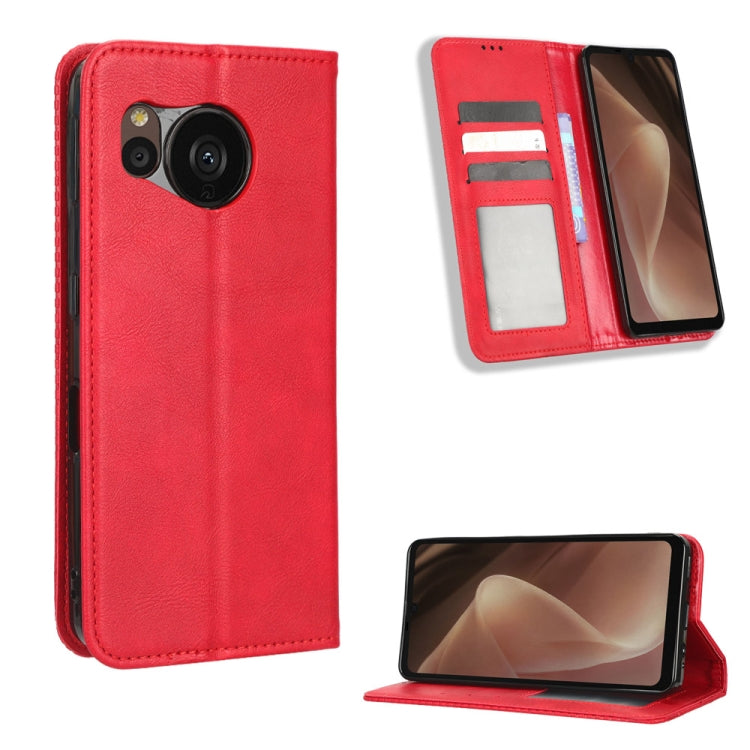 Magnetic Buckle Retro Texture Leather Phone Case, For Sony Xperia 5 IV, For Sharp Aquos Sense7 Plus, For Sharp Aquos Sense7, For iPhone 14 Plus, For iPhone 14 Pro Max, For Xiaomi 12T / Redmi K50 Ultra, For iPhone 14 Pro, For Xiaomi Poco C40            ...