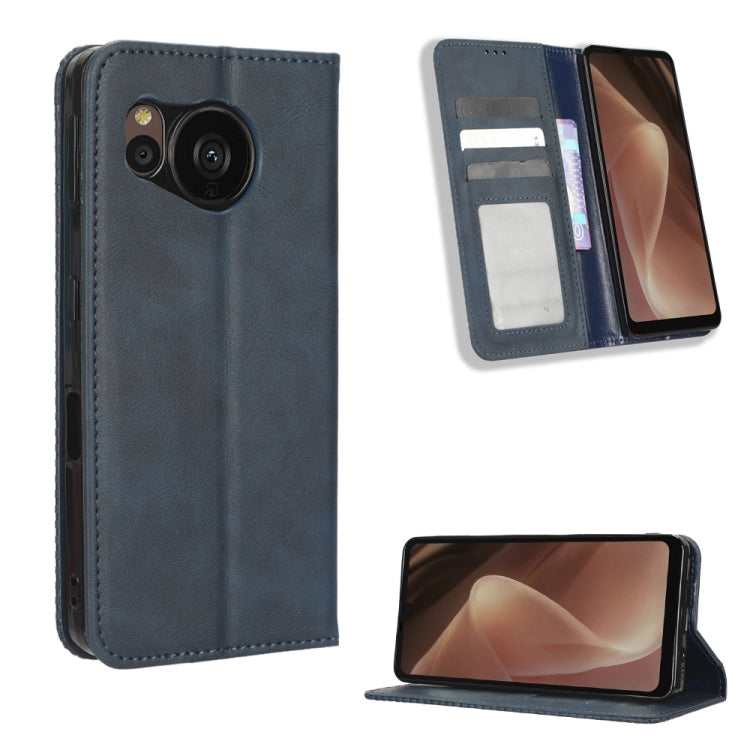 Magnetic Buckle Retro Texture Leather Phone Case, For Sony Xperia 5 IV, For Sharp Aquos Sense7 Plus, For Sharp Aquos Sense7, For iPhone 14 Plus, For iPhone 14 Pro Max, For Xiaomi 12T / Redmi K50 Ultra, For iPhone 14 Pro, For Xiaomi Poco C40            ...