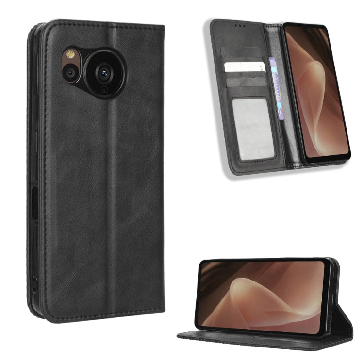 Magnetic Buckle Retro Texture Leather Phone Case, For Sony Xperia 5 IV, For Sharp Aquos Sense7 Plus, For Sharp Aquos Sense7, For iPhone 14 Plus, For iPhone 14 Pro Max, For Xiaomi 12T / Redmi K50 Ultra, For iPhone 14 Pro, For Xiaomi Poco C40            ...