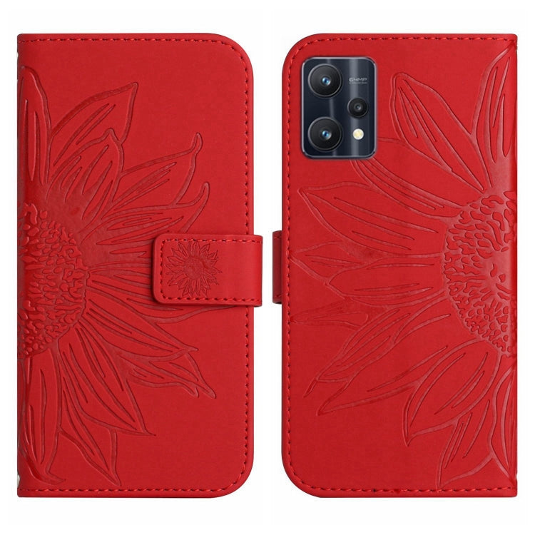 Skin Feel Sun Flower Pattern Flip Leather Phone Case with Lanyard, For Realme 9 4G/Realme 9 Pro+ 5G, For Realme 9 Pro 5G, For Realme 9i/A36/A76/A96 4G, For Realme 10 4G, For Realme 10 5G, For Realme C11, For Realme C12/C15/C25, For Realme C20/C21      ...