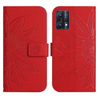 Skin Feel Sun Flower Pattern Flip Leather Phone Case with Lanyard, For Realme 9 4G/Realme 9 Pro+ 5G, For Realme 9 Pro 5G, For Realme 9i/A36/A76/A96 4G, For Realme 10 4G, For Realme 10 5G, For Realme C11, For Realme C12/C15/C25, For Realme C20/C21      ...