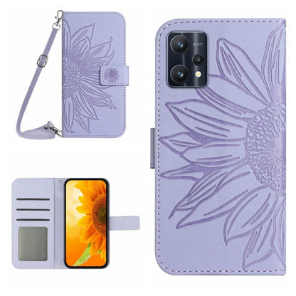 Skin Feel Sun Flower Pattern Flip Leather Phone Case with Lanyard, For Realme 9 4G/Realme 9 Pro+ 5G, For Realme 9 Pro 5G, For Realme 9i/A36/A76/A96 4G, For Realme 10 4G, For Realme 10 5G, For Realme C11, For Realme C12/C15/C25, For Realme C20/C21      ...