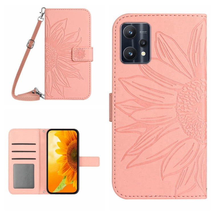 Skin Feel Sun Flower Pattern Flip Leather Phone Case with Lanyard, For Realme 9 4G/Realme 9 Pro+ 5G, For Realme 9 Pro 5G, For Realme 9i/A36/A76/A96 4G, For Realme 10 4G, For Realme 10 5G, For Realme C11, For Realme C12/C15/C25, For Realme C20/C21      ...