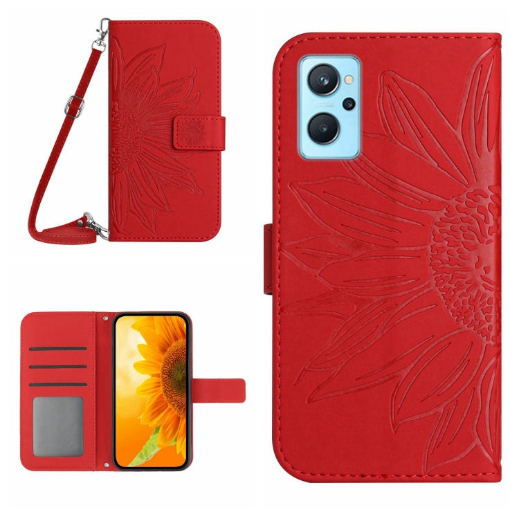 Skin Feel Sun Flower Pattern Flip Leather Phone Case with Lanyard, For Realme 9 4G/Realme 9 Pro+ 5G, For Realme 9 Pro 5G, For Realme 9i/A36/A76/A96 4G, For Realme 10 4G, For Realme 10 5G, For Realme C11, For Realme C12/C15/C25, For Realme C20/C21      ...