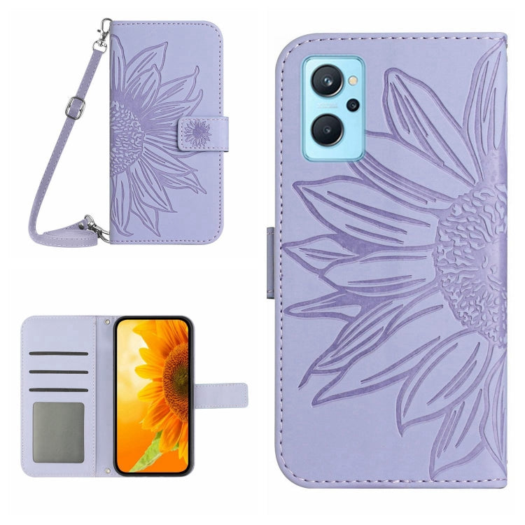 Skin Feel Sun Flower Pattern Flip Leather Phone Case with Lanyard, For Realme 9 4G/Realme 9 Pro+ 5G, For Realme 9 Pro 5G, For Realme 9i/A36/A76/A96 4G, For Realme 10 4G, For Realme 10 5G, For Realme C11, For Realme C12/C15/C25, For Realme C20/C21      ...
