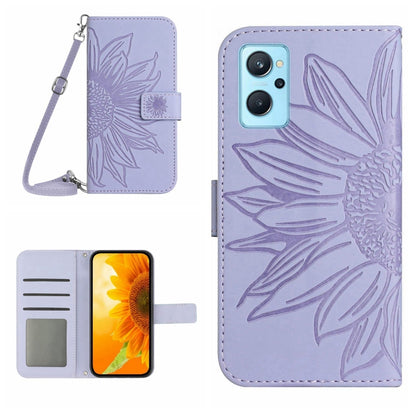 Skin Feel Sun Flower Pattern Flip Leather Phone Case with Lanyard, For Realme 9 4G/Realme 9 Pro+ 5G, For Realme 9 Pro 5G, For Realme 9i/A36/A76/A96 4G, For Realme 10 4G, For Realme 10 5G, For Realme C11, For Realme C12/C15/C25, For Realme C20/C21      ...