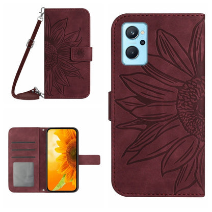 Skin Feel Sun Flower Pattern Flip Leather Phone Case with Lanyard, For Realme 9 4G/Realme 9 Pro+ 5G, For Realme 9 Pro 5G, For Realme 9i/A36/A76/A96 4G, For Realme 10 4G, For Realme 10 5G, For Realme C11, For Realme C12/C15/C25, For Realme C20/C21      ...
