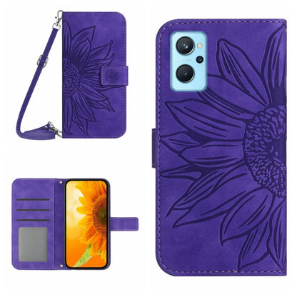 Skin Feel Sun Flower Pattern Flip Leather Phone Case with Lanyard, For Realme 9 4G/Realme 9 Pro+ 5G, For Realme 9 Pro 5G, For Realme 9i/A36/A76/A96 4G, For Realme 10 4G, For Realme 10 5G, For Realme C11, For Realme C12/C15/C25, For Realme C20/C21      ...