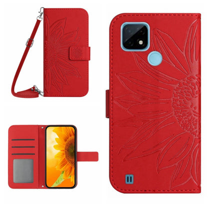Skin Feel Sun Flower Pattern Flip Leather Phone Case with Lanyard, For Realme 9 4G/Realme 9 Pro+ 5G, For Realme 9 Pro 5G, For Realme 9i/A36/A76/A96 4G, For Realme 10 4G, For Realme 10 5G, For Realme C11, For Realme C12/C15/C25, For Realme C20/C21      ...